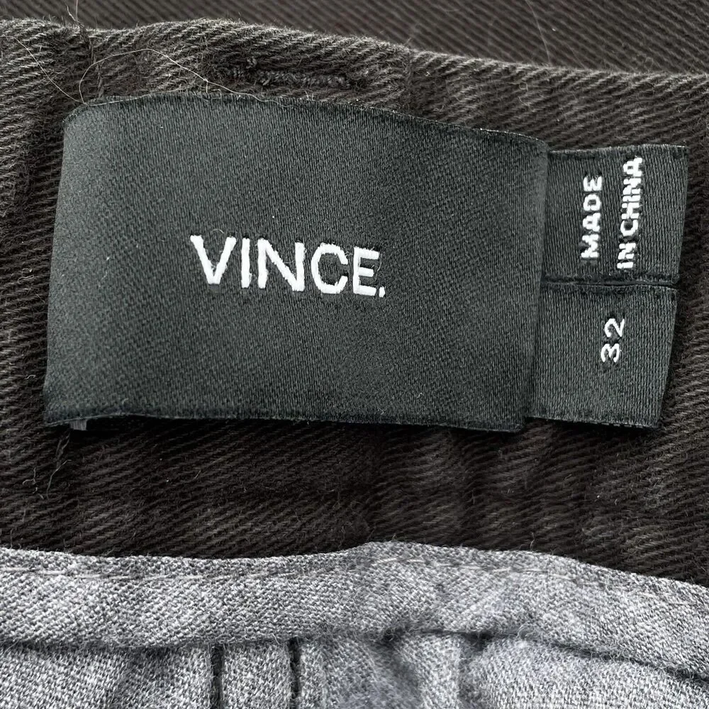 Vince Black Cotton Jeans Sz 32 Womens Slim Straight Mid-Rise Cotton‎ Spandex